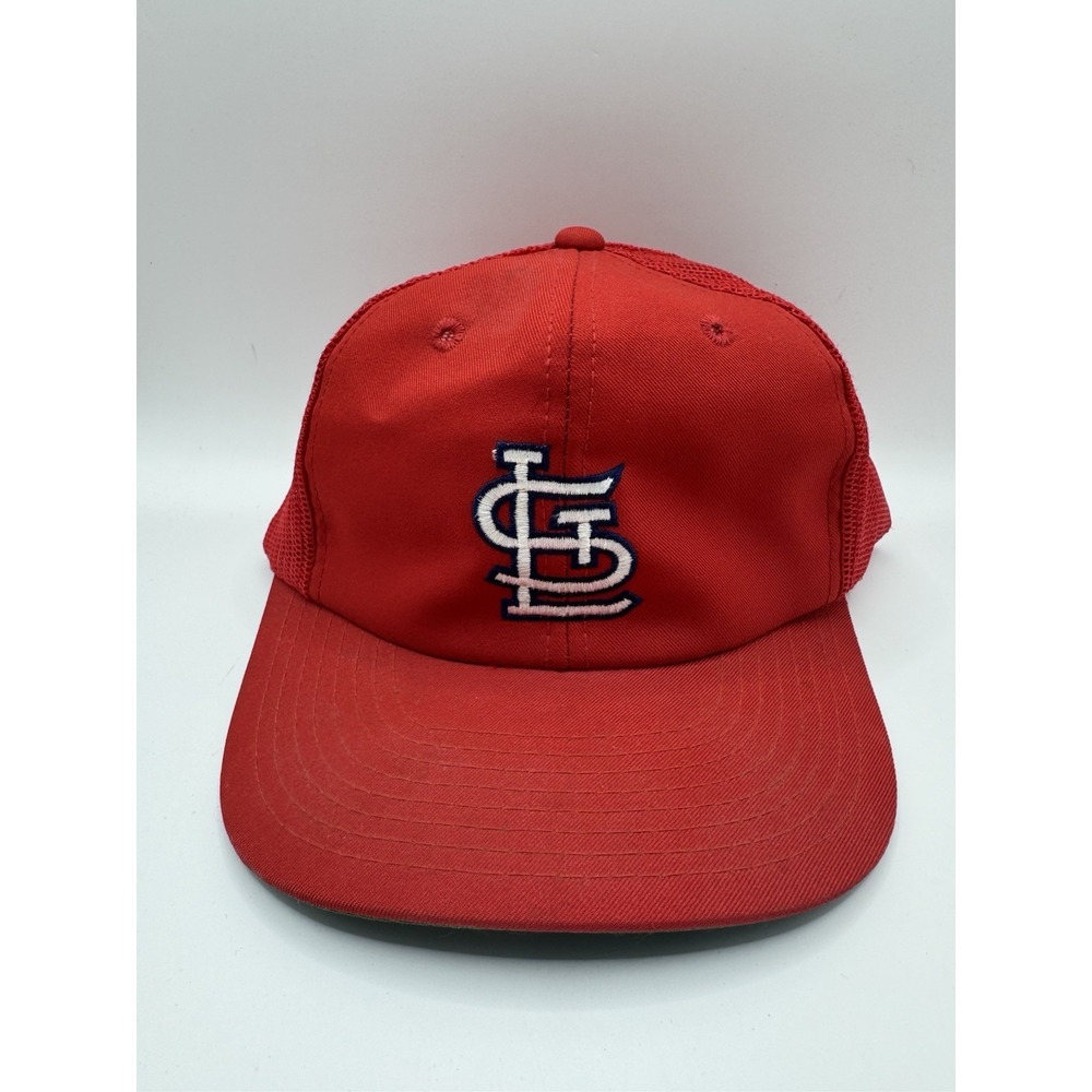 VTG St Louis Cardinals Trucker Hat MLB Snapback Red Mesh Cap USA Style